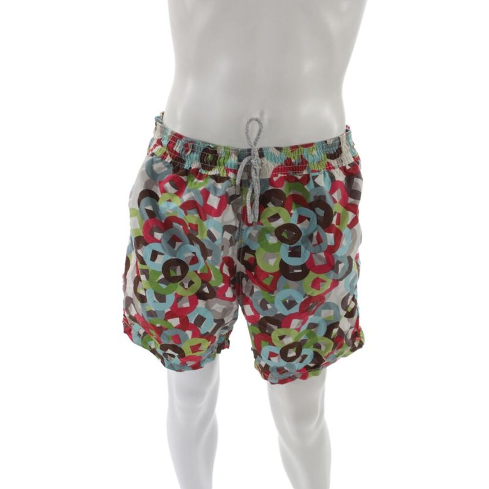 Vilebrequin Mens Polymaide Geometric Drawstring Swim Trunks Size 2XL